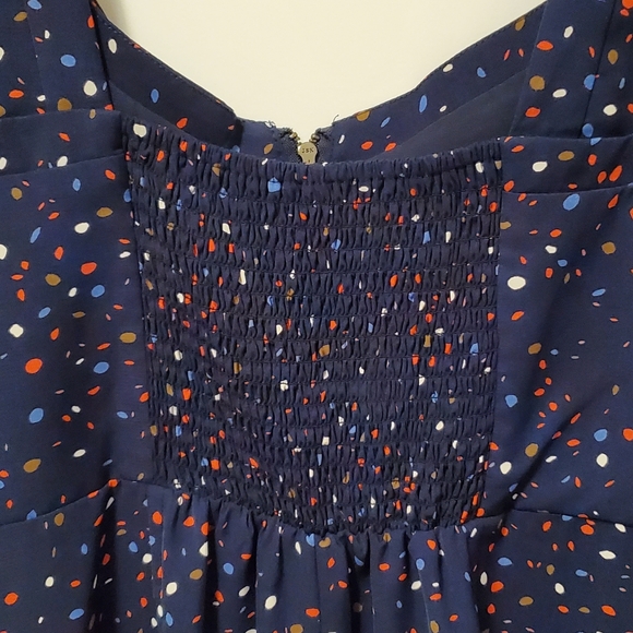 COPY - 2/$65  🖤💙 Like new BCBG navy dress with dotted pattern; zipper front - Picture 5 of 10